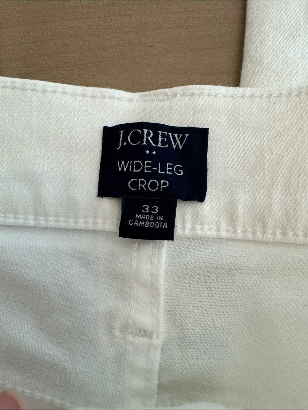 J. Crew White Wide-Leg Jeans